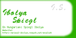 ibolya spiegl business card